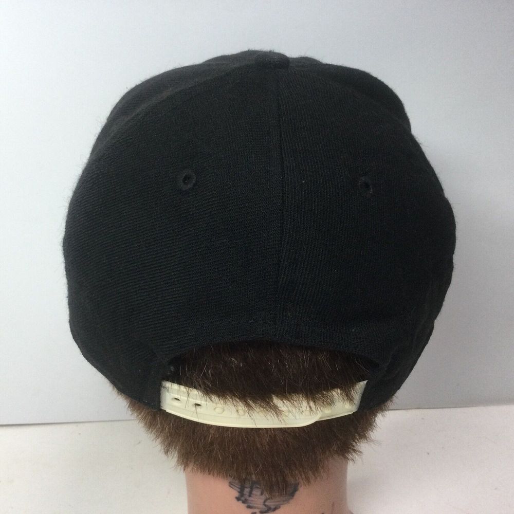 Vintage New Era 9fifty 90s Chicago Bulls Hat Black basketball wool SnapBack Cap - Picture 6 of 8